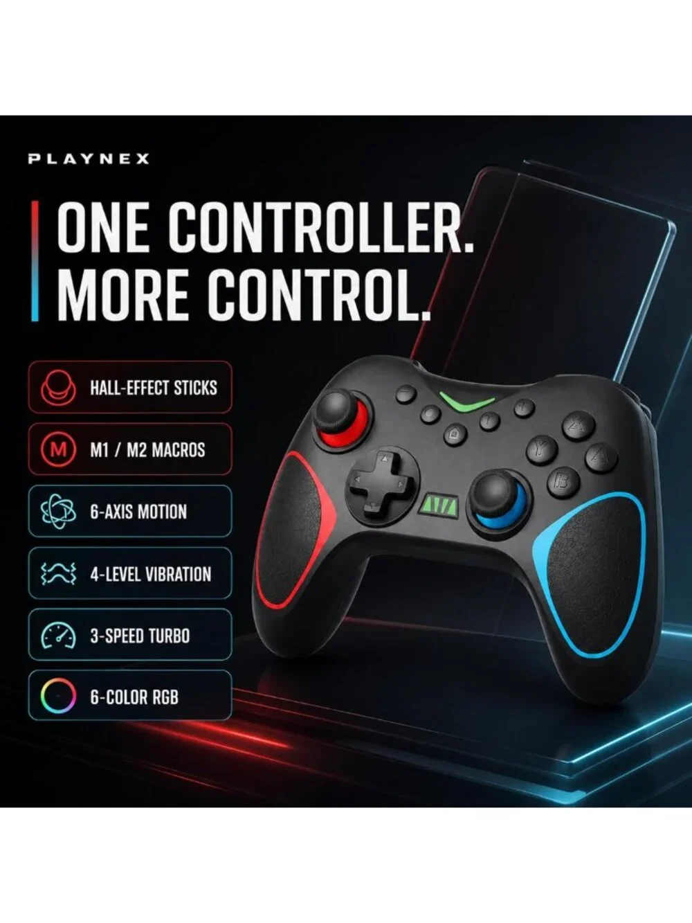 2 Pack Wireless Game Controllers for Nintendo Switch & PC - Enhanced Gaming